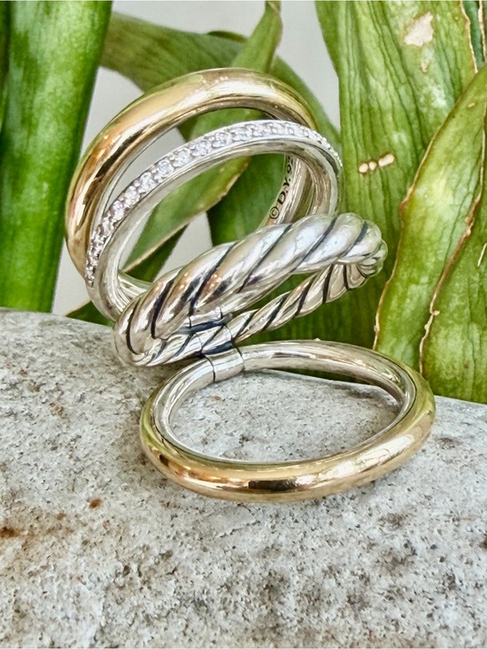 David Yurman Jewelry - Sold.    David Yurman 18 karat gold sterling and Diamond Ring